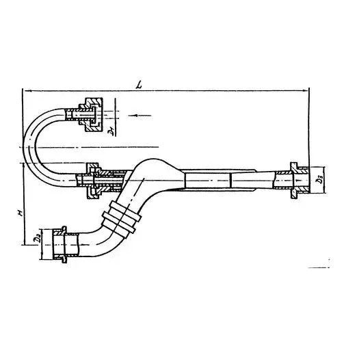 Погружной переносной водоструйный эжектор с открытыми резьбовыми концами