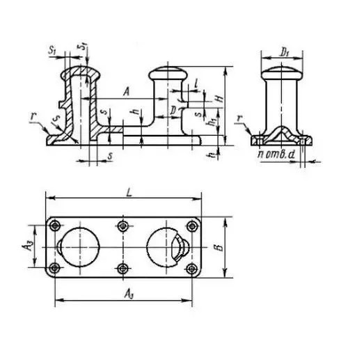 Прямые кнехты